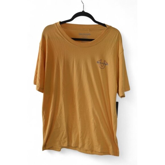 True Religion 1XL Oak Buff Logo Tee Shirt Front & Back Print NWT - Picture 1 of 3